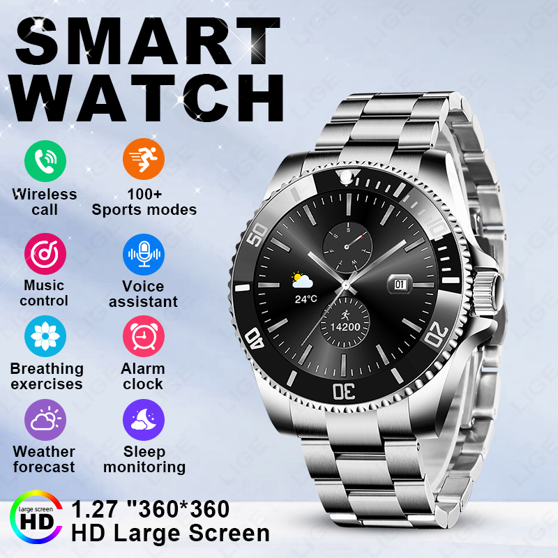 Smartwatch Health Watches - Смарт-часы LIGE 2026 с HD-экраном 1,27