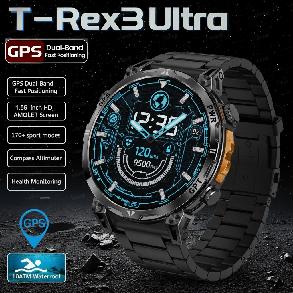 Huawei Smartwatch Watch Fit - 2026 Новые военные GPS-смарт-часы T-Rex 3