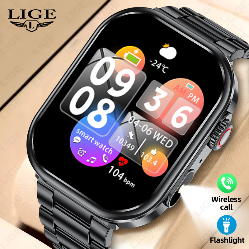 Смарт-часы LIGE для мужчин 202 – обзор и цена Smartwatch Health Watches For Men