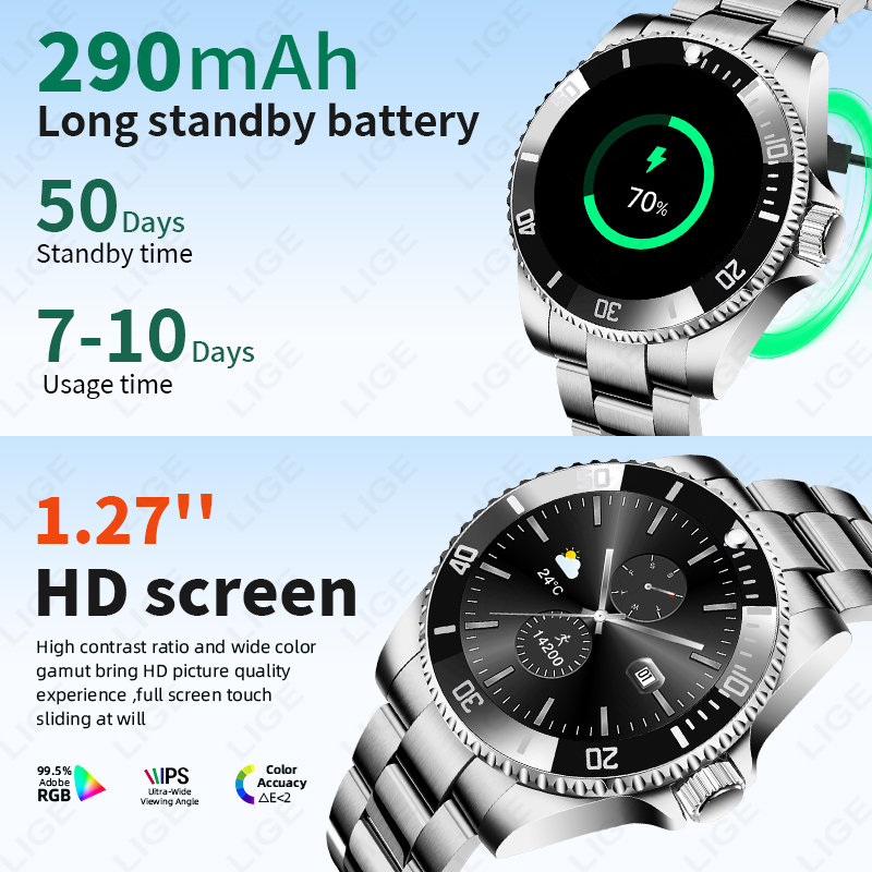 Смарт-часы LIGE 2026 с HD-экра – обзор и цена Smartwatch Health Watches