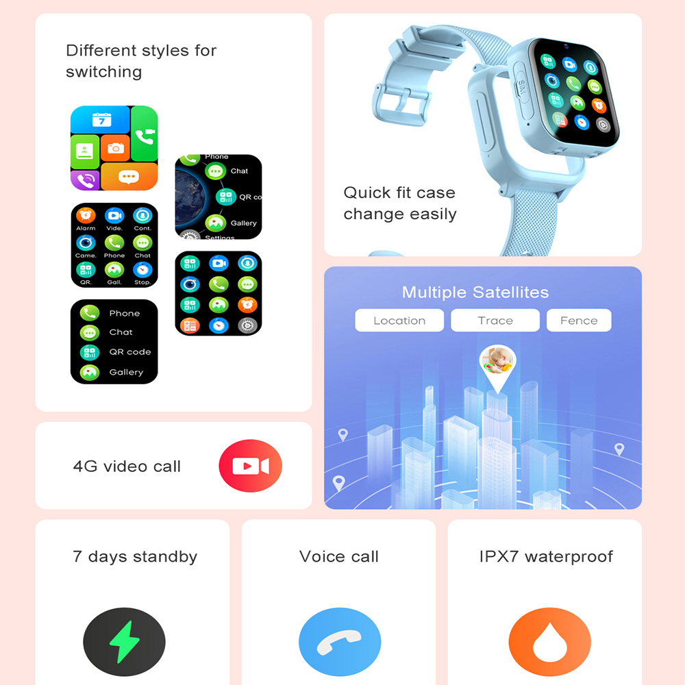 Смарт-часы для детей 4G GPS WI – обзор и цена Smartwatch Watches For Kid Boy