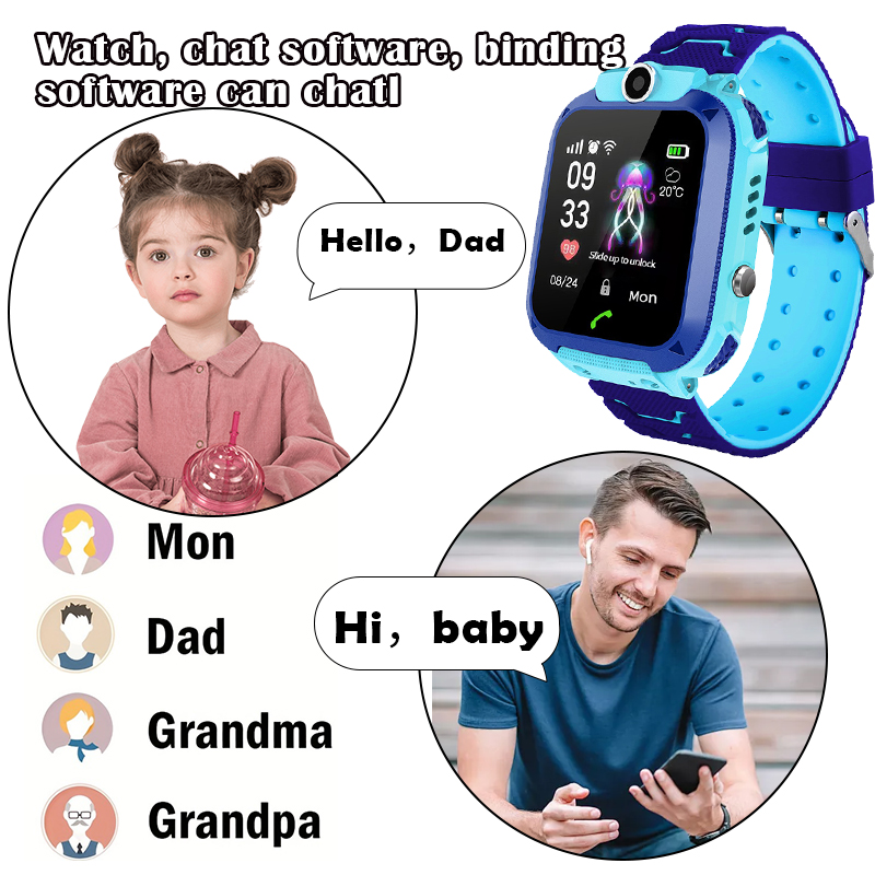 Детские умные часы Q12B с функ – обзор и цена Smartwatch Watches For Kid Boy With Gps
