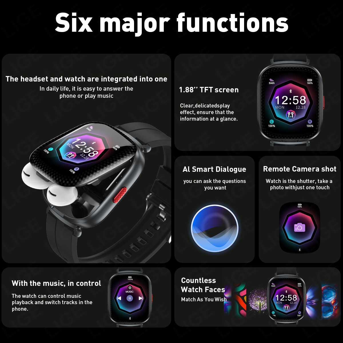 2-в-1: беспроводные наушники T – обзор и цена Smartwatch Noise Watches For Men