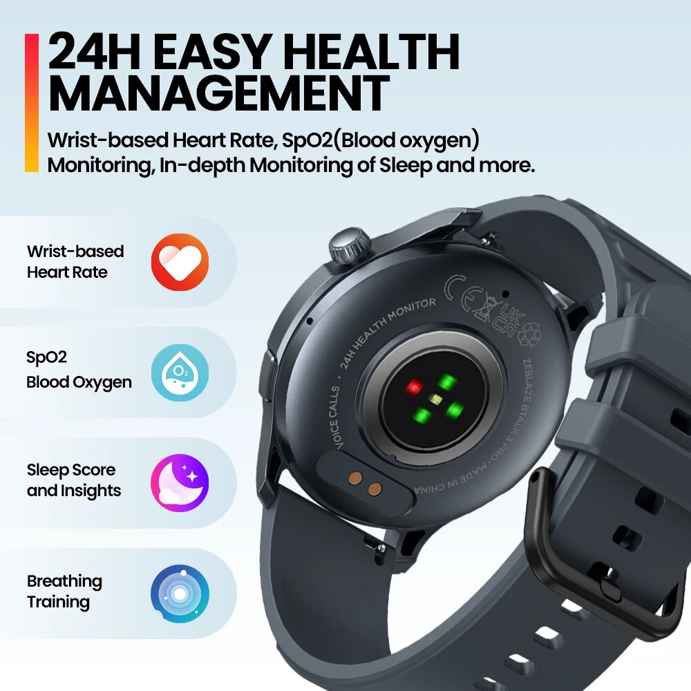 Новые умные часы Zeblaze Btalk – обзор и цена Smartwatch Health Watches