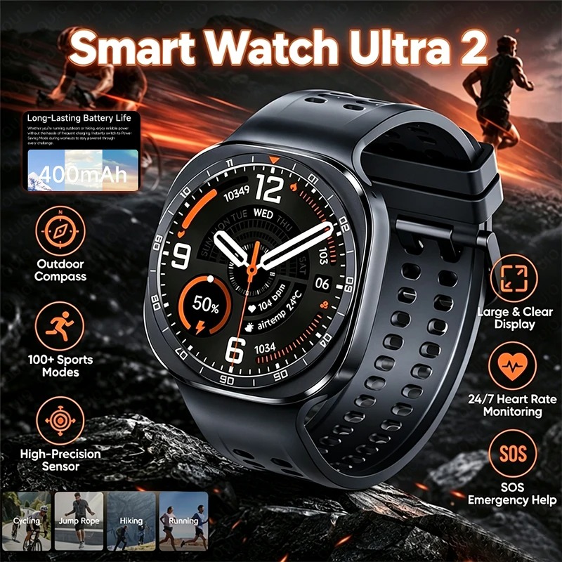 Новые умные часы Ultra 2 для м – обзор и цена Smartwatch Health Watches