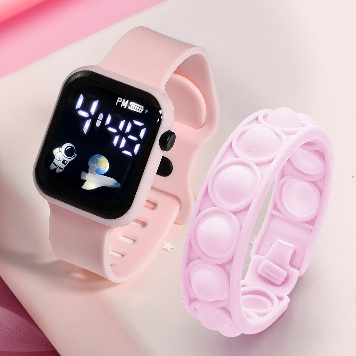 2 шт., Детские умные часы-брас – обзор и цена Smartwatch Watches Girls
